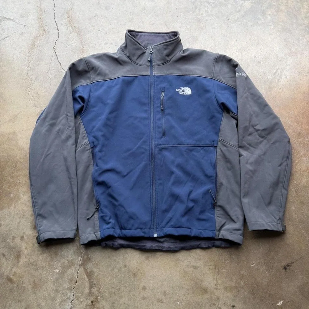 The North Face blue wind stopper fleece jacket size L